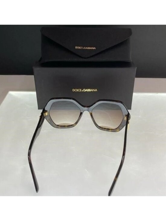? - New Authentic DOLCE & GABBANA Gradient Brown Irregular Ladies Sunglasses main image 14